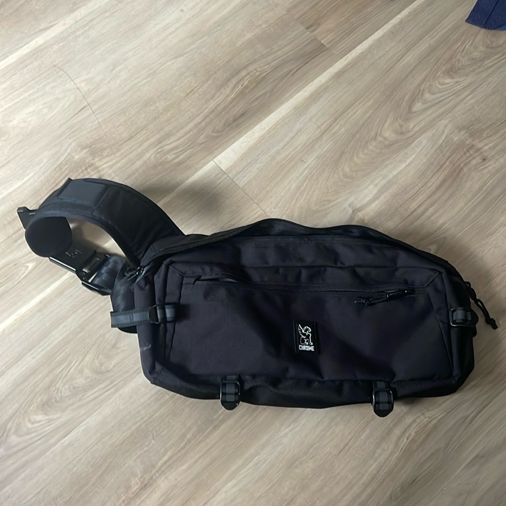 Chrome Kadet Black Aluminum Cross Body Bag
